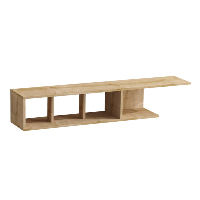 Mesa de TV melamina roble 150x26x24cm