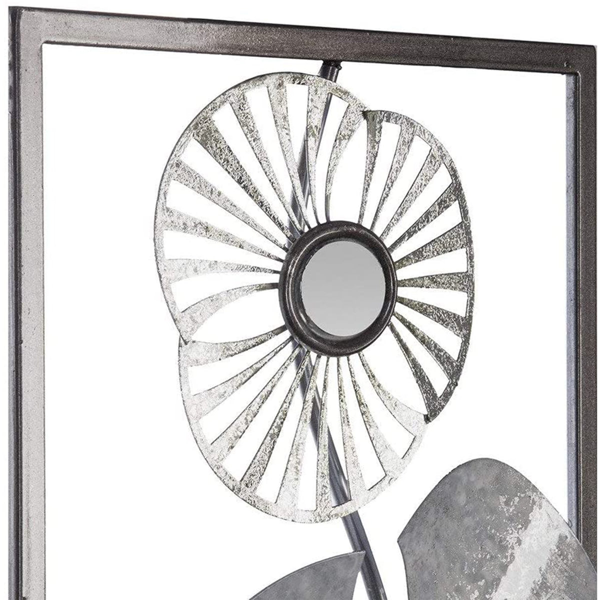 Decoración de pared de metal diseño flor (5)