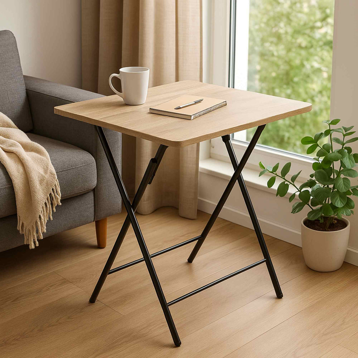 Mesa plegable de madera 60x60cm (3)