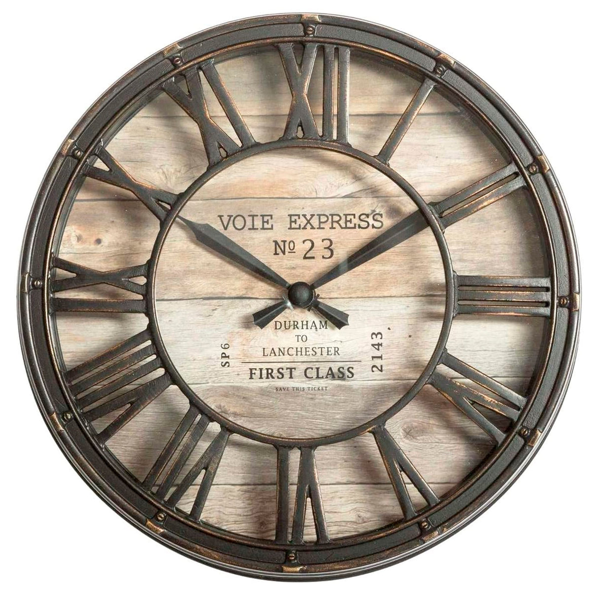 Reloj de pared mecánico de plástico Ø21cm