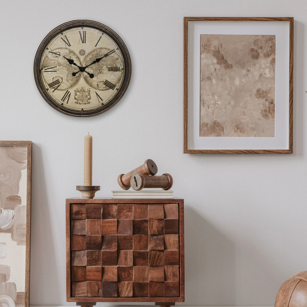 Reloj de pared de plástico vintage Ø51cm (4)