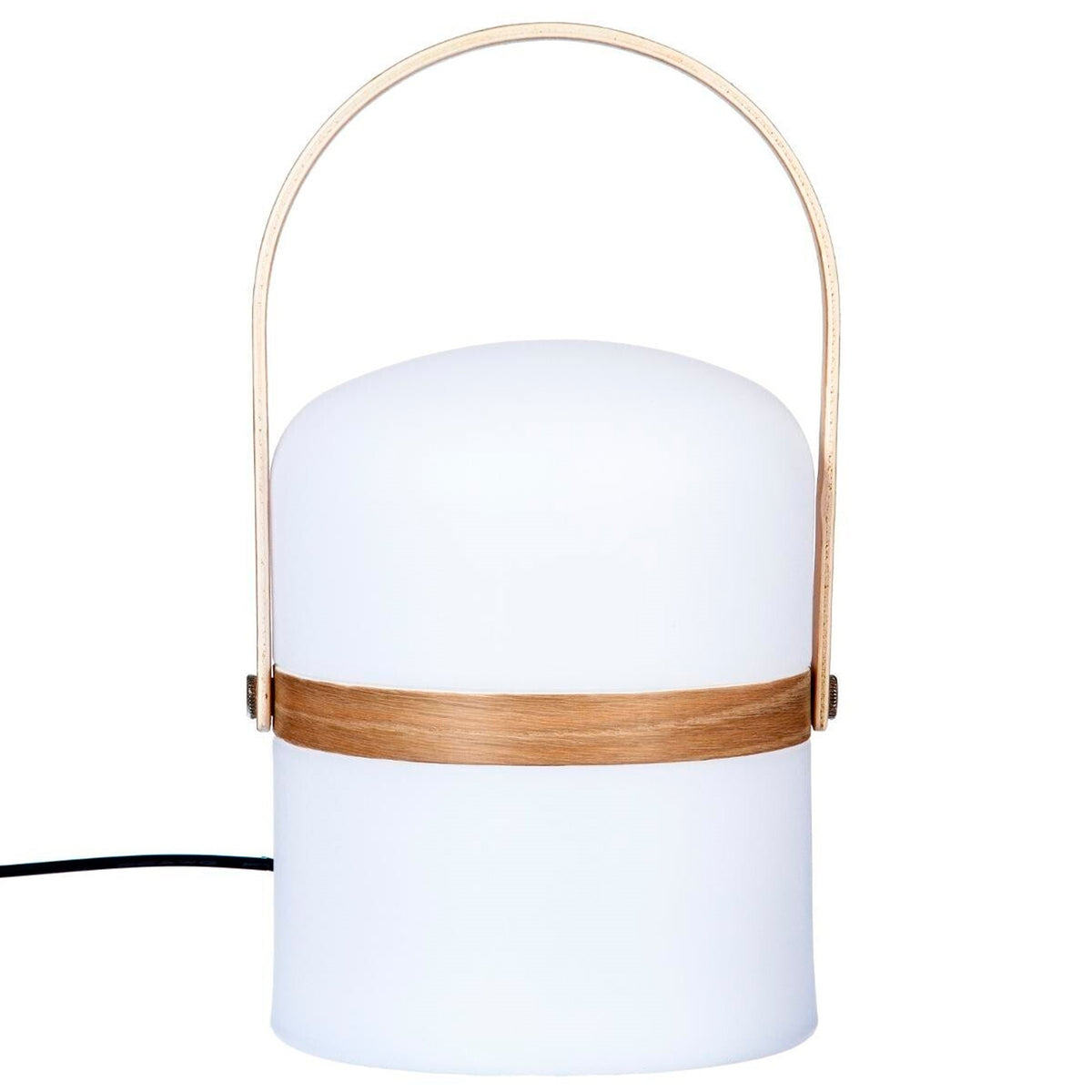 Lámpara de exterior mango efecto madera decorativa