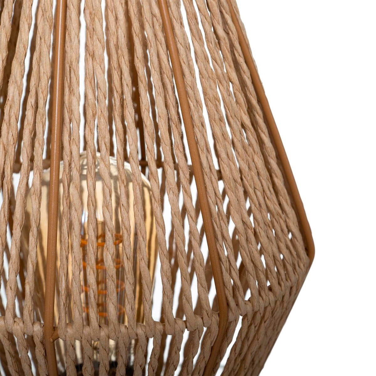 Lámpara de pie Aissa metal y papel decorativa (7)