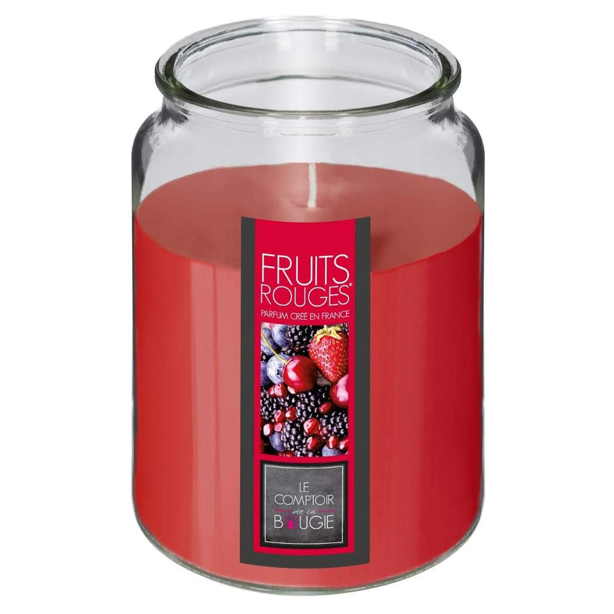 Vela perfumada aroma frutos rojos color rojo (5)