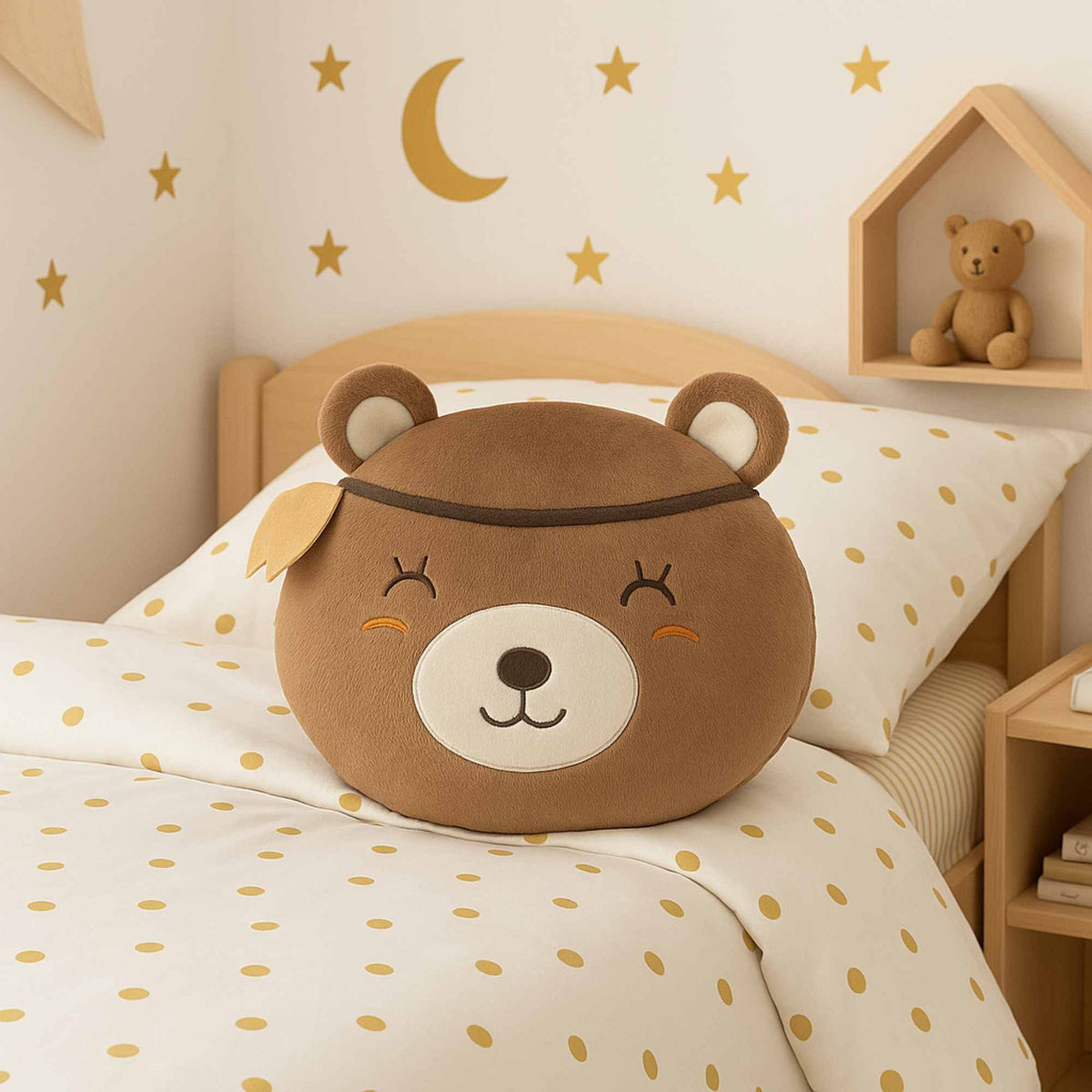 Cojín cabeza de oso infantil (3)