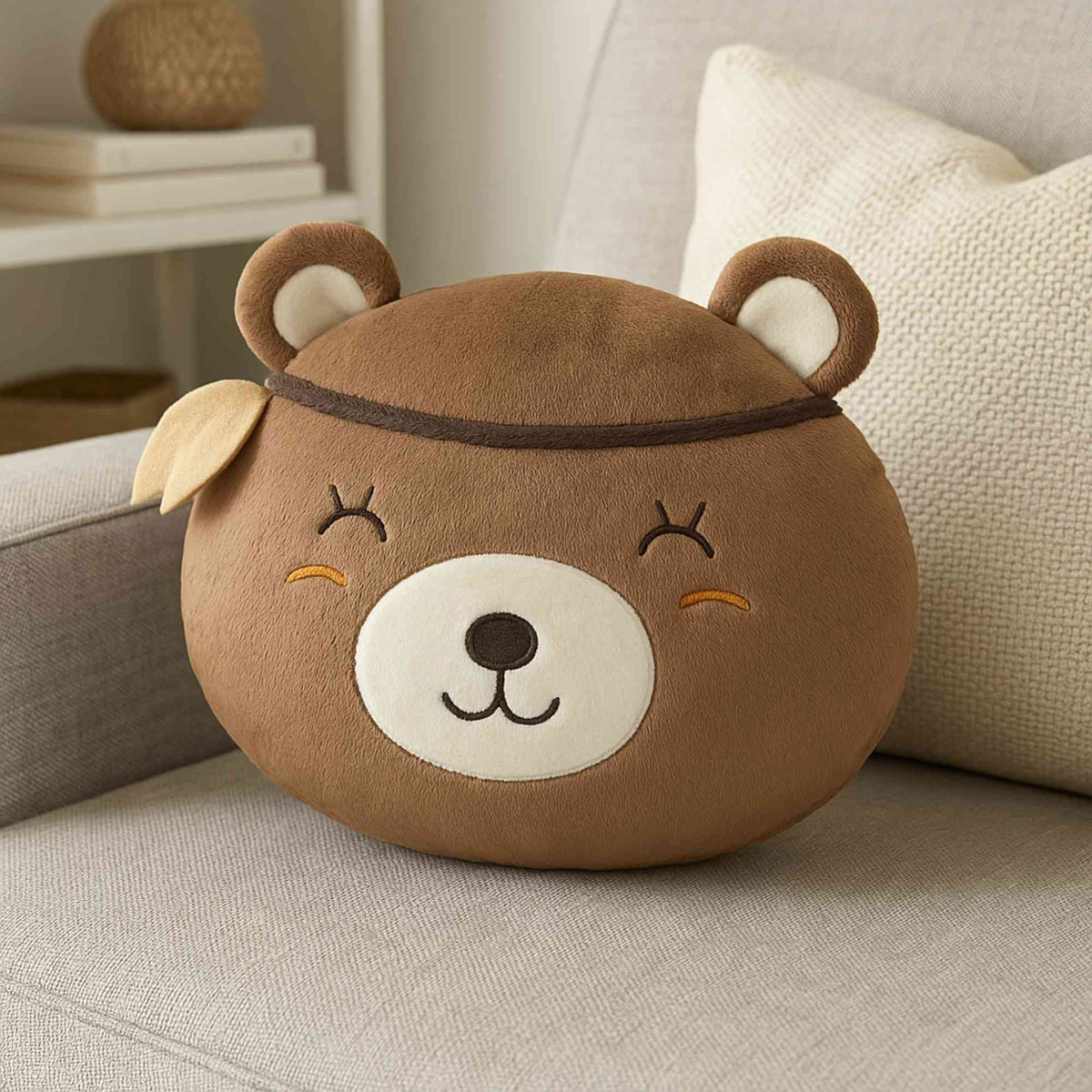 Cojín cabeza de oso infantil (4)