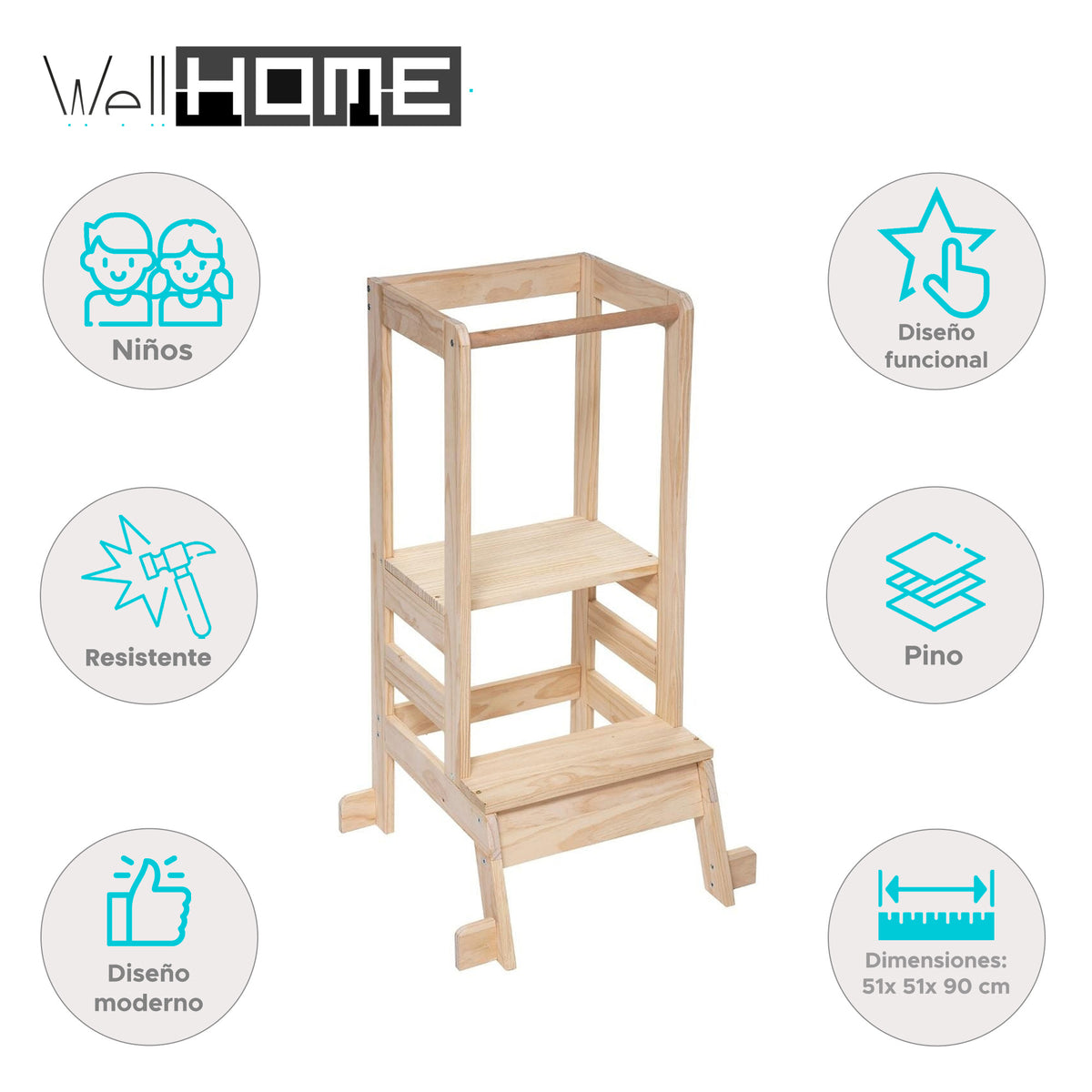 Torre de observación infantil Léa color beige (2)