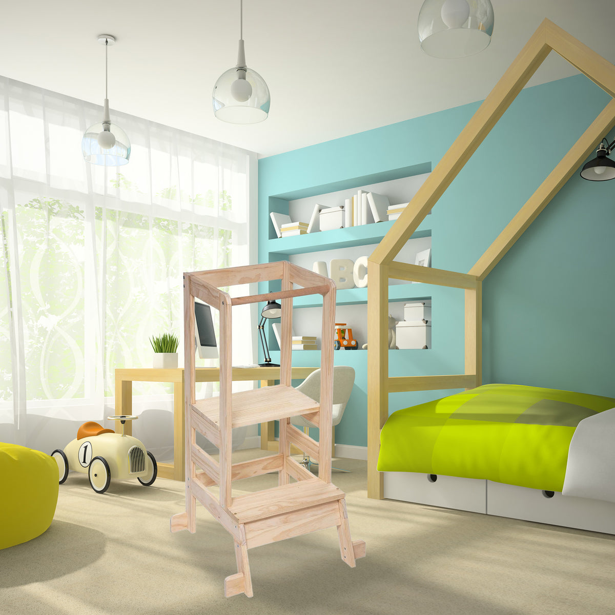 Torre de observación infantil Léa color beige (3)