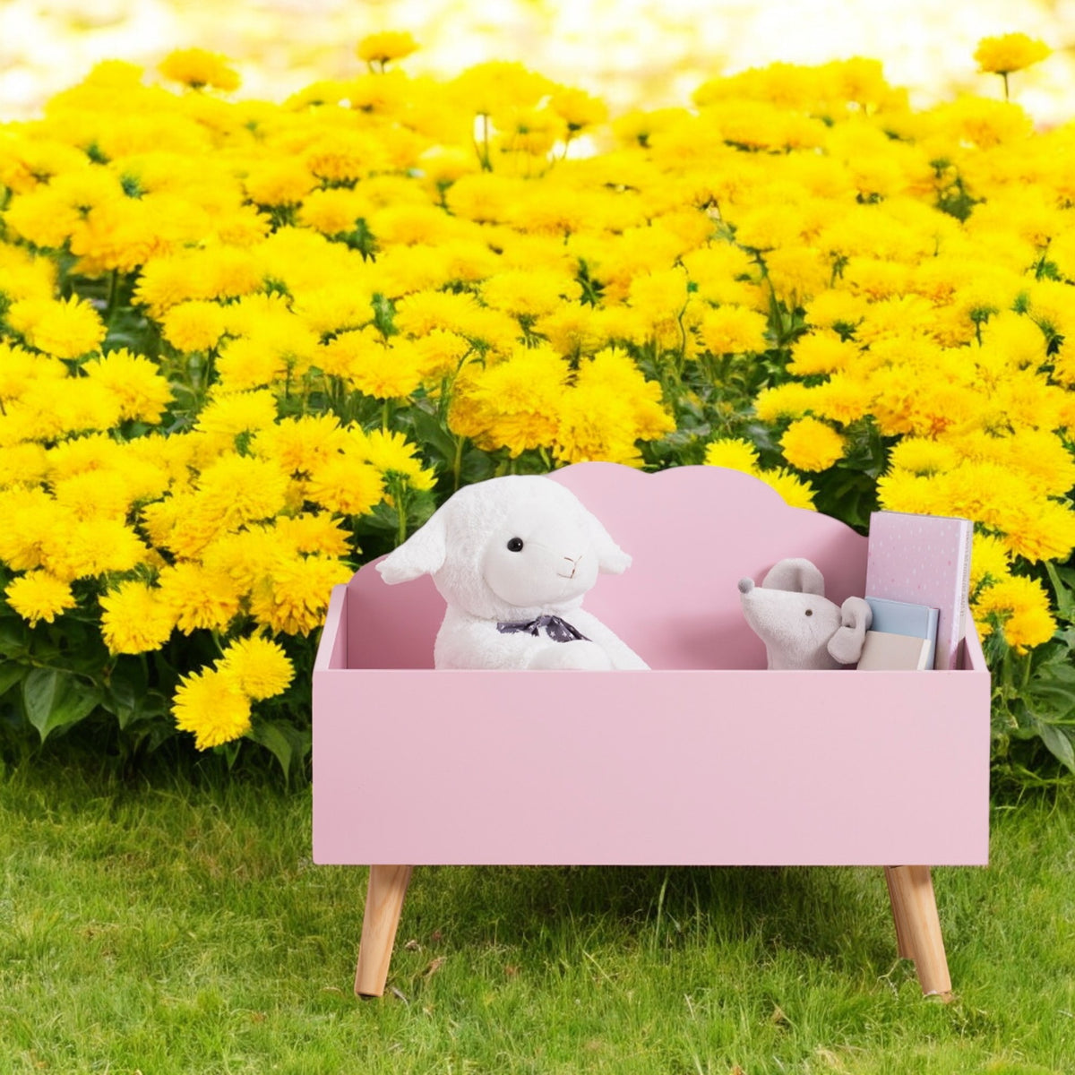 Baúl infantil Cloud color rosa (3)