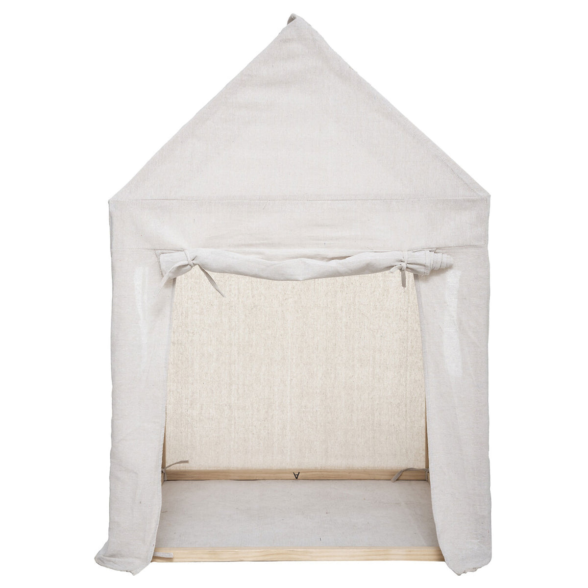 Cabaña de lona infantil con estructura de madera (7)