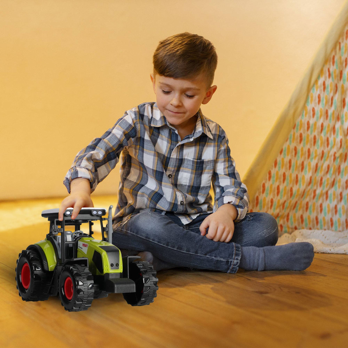 Juguete tractor agrícola 26cm con luz y sonido (3)
