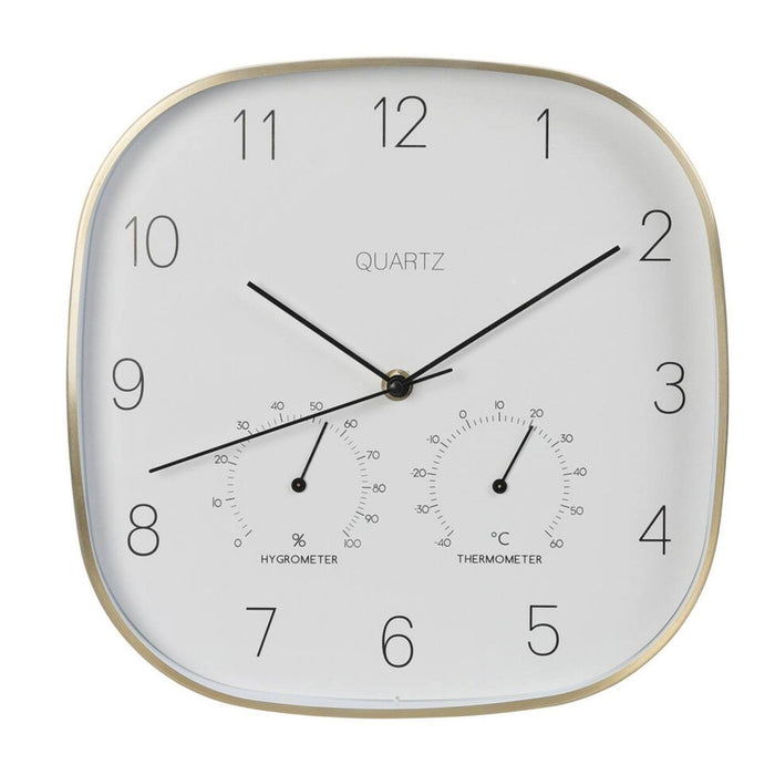 Reloj de pared con marco dorado Ø28,5x4cm