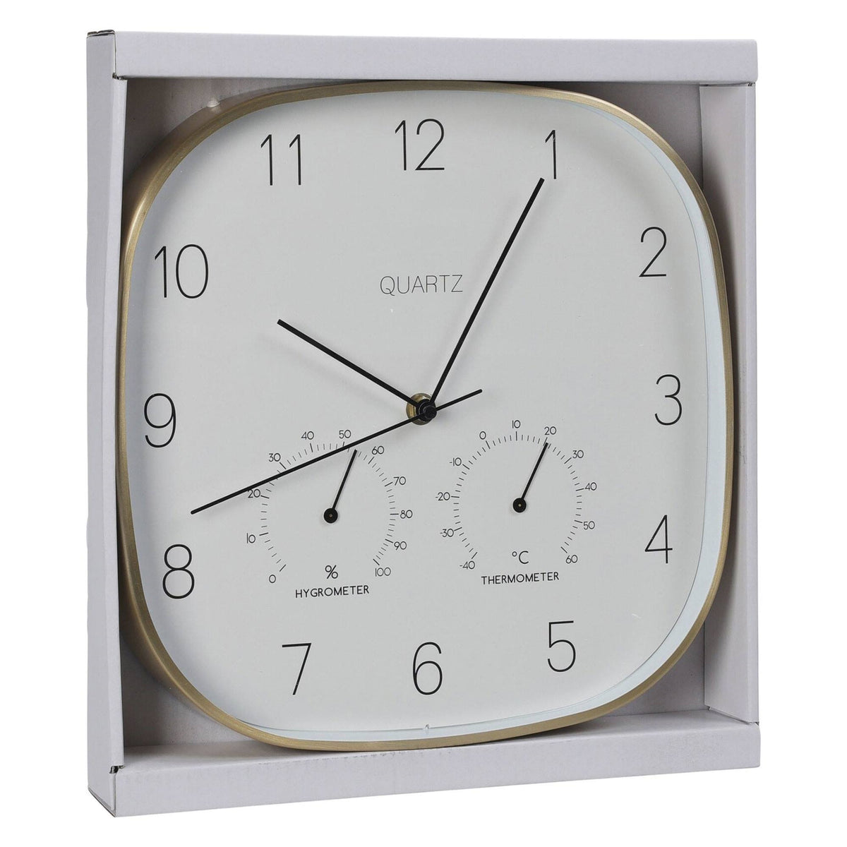 Reloj de pared con marco dorado Ø28,5x4cm (3)