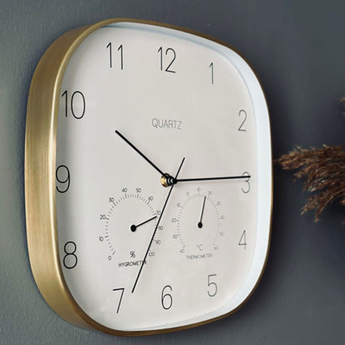 Reloj de pared con marco dorado Ø28,5x4cm (5)
