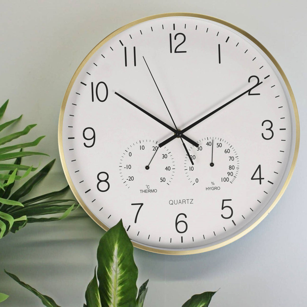 Reloj de pared redondo color blanco Ø38x4,2cm (4)