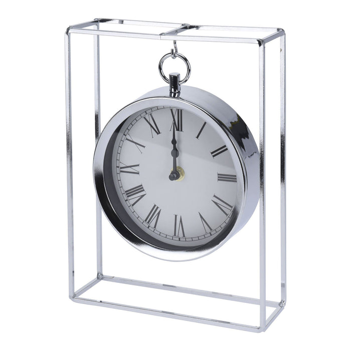 Reloj colgante de metal plateado 18,8x5,8x25cm
