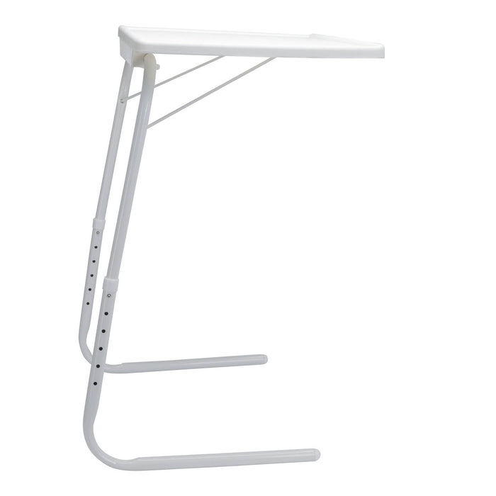 Mesa auxiliar plegable y extensible blanca 51x39x57-72cm
