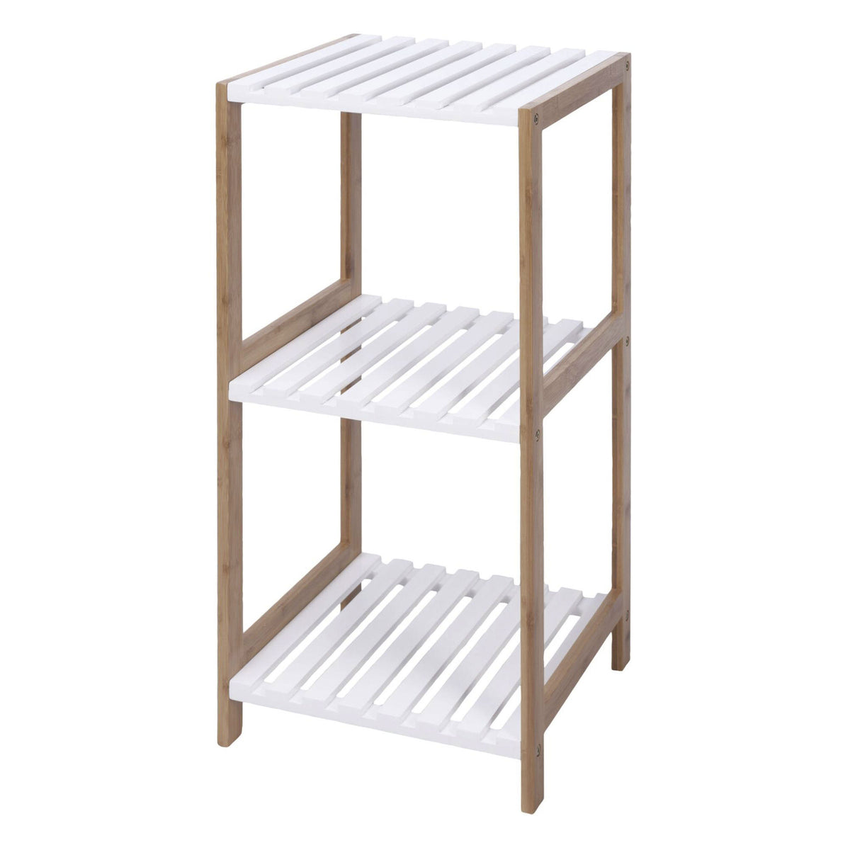 Estantería de baño 3 estantes MDF y bambú H.79cm