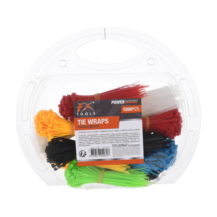 Juego 1200 bridas en varios colores