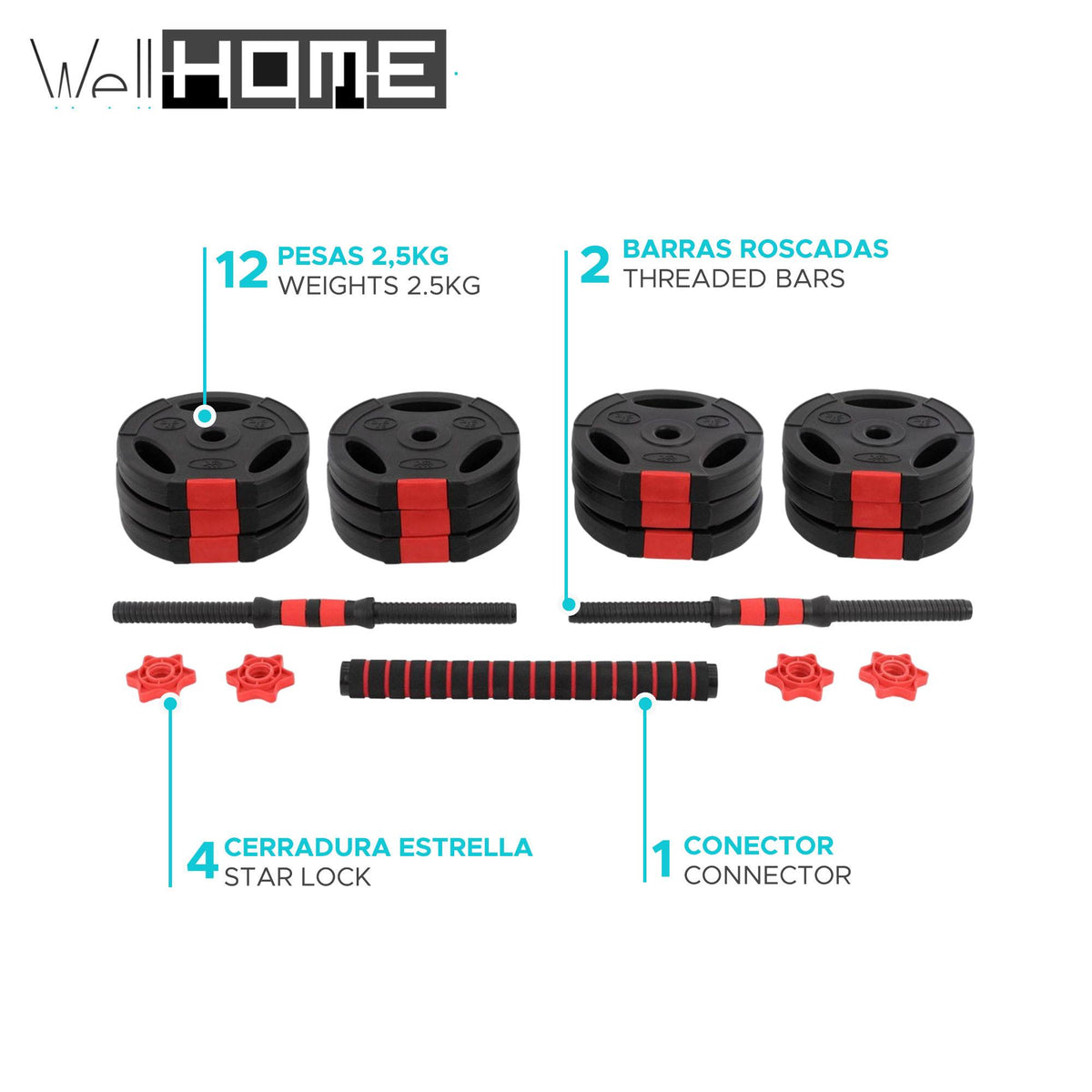 Set surtido de mancuernas (2)