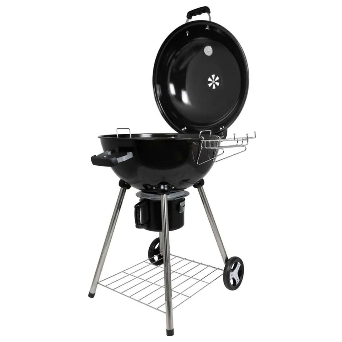 Barbacoa de carbón H.99cm con 4 patas y ruedas (6)