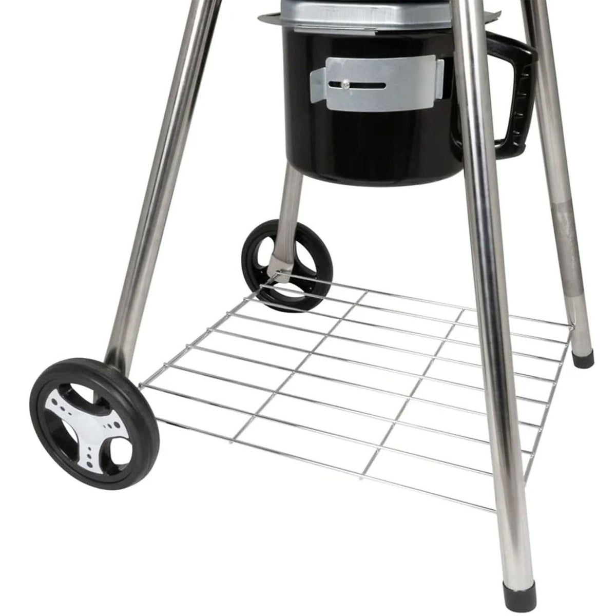 Barbacoa de carbón H.99cm con 4 patas y ruedas (8)