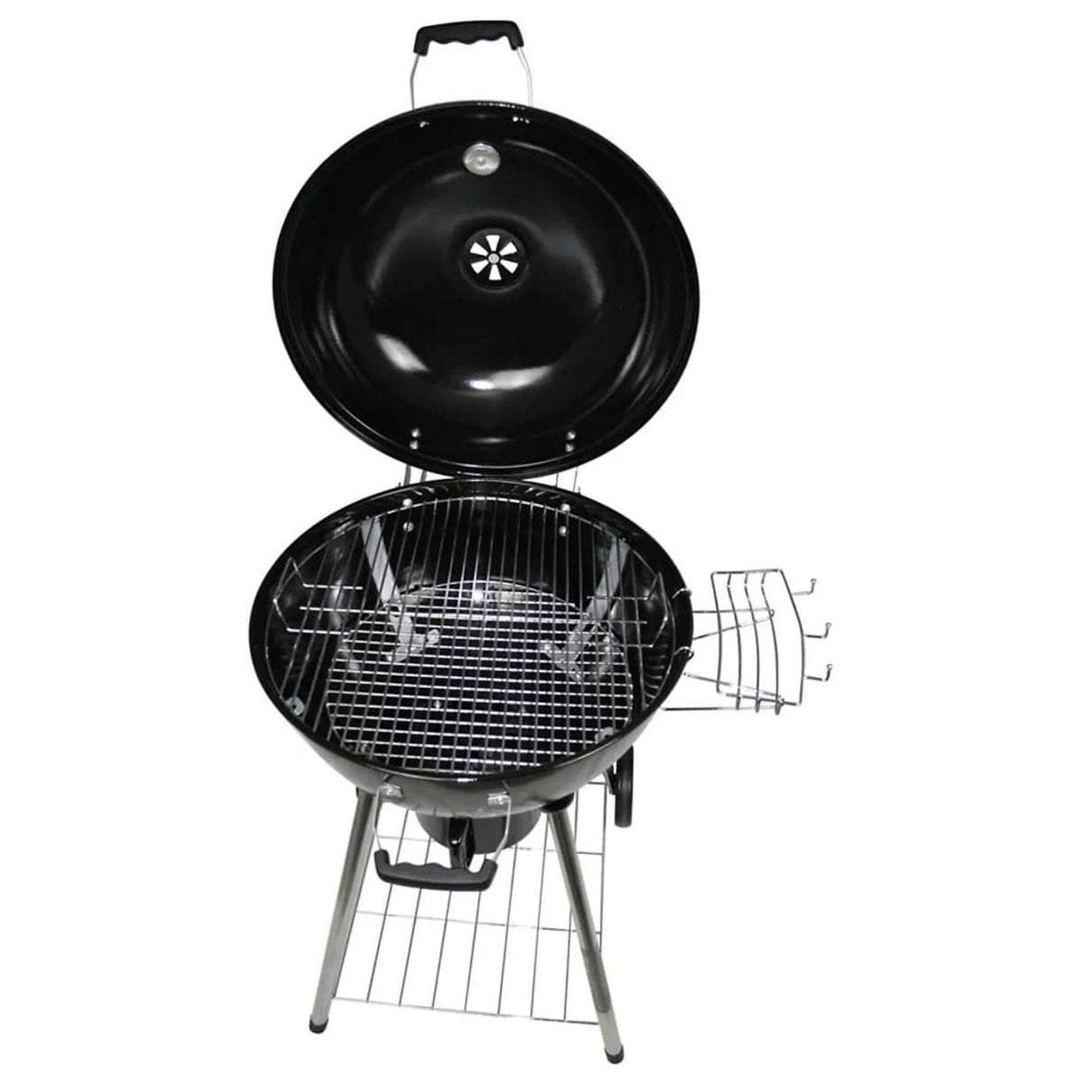 Barbacoa de carbón H.99cm con 4 patas y ruedas (10)