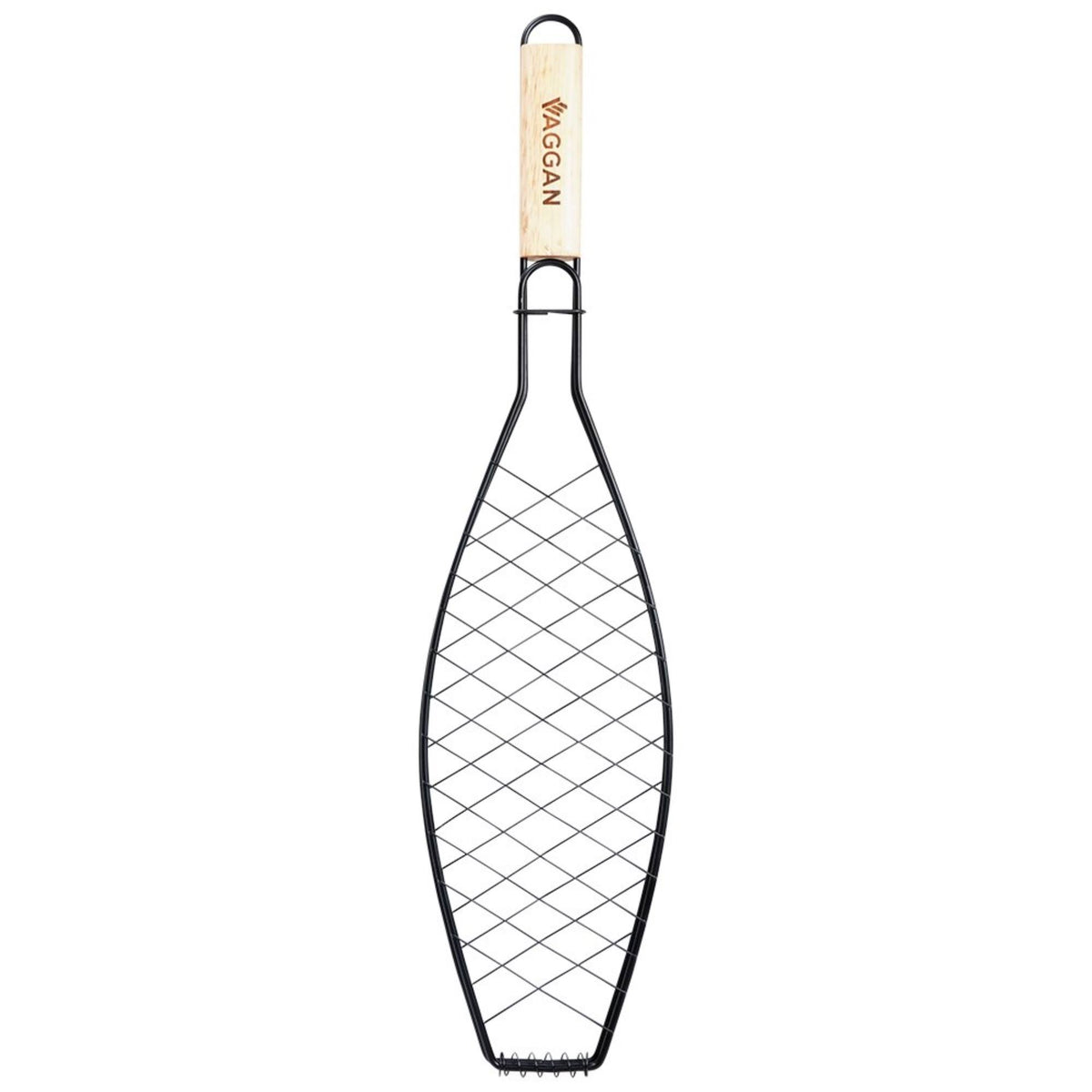 Parrilla Grill para pescado mango madera 14x58cm (3)