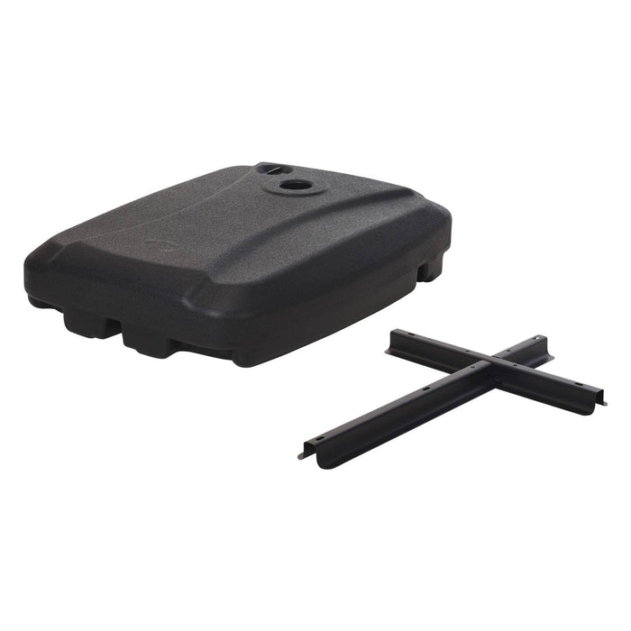 Base de sombrilla metálica cruzada color negro 60L