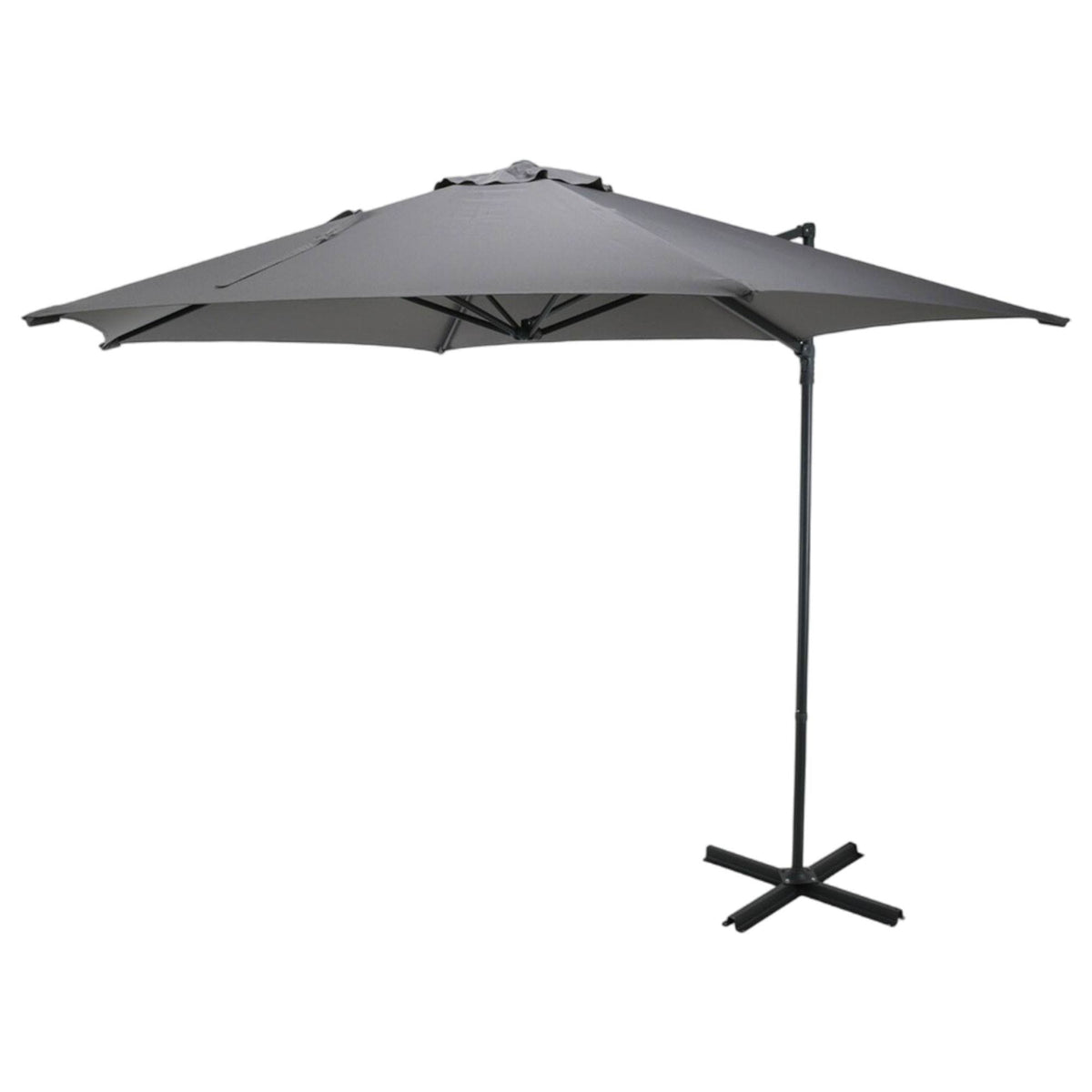 Sombrilla colgante Push Up Ø270cm color gris claro base acero