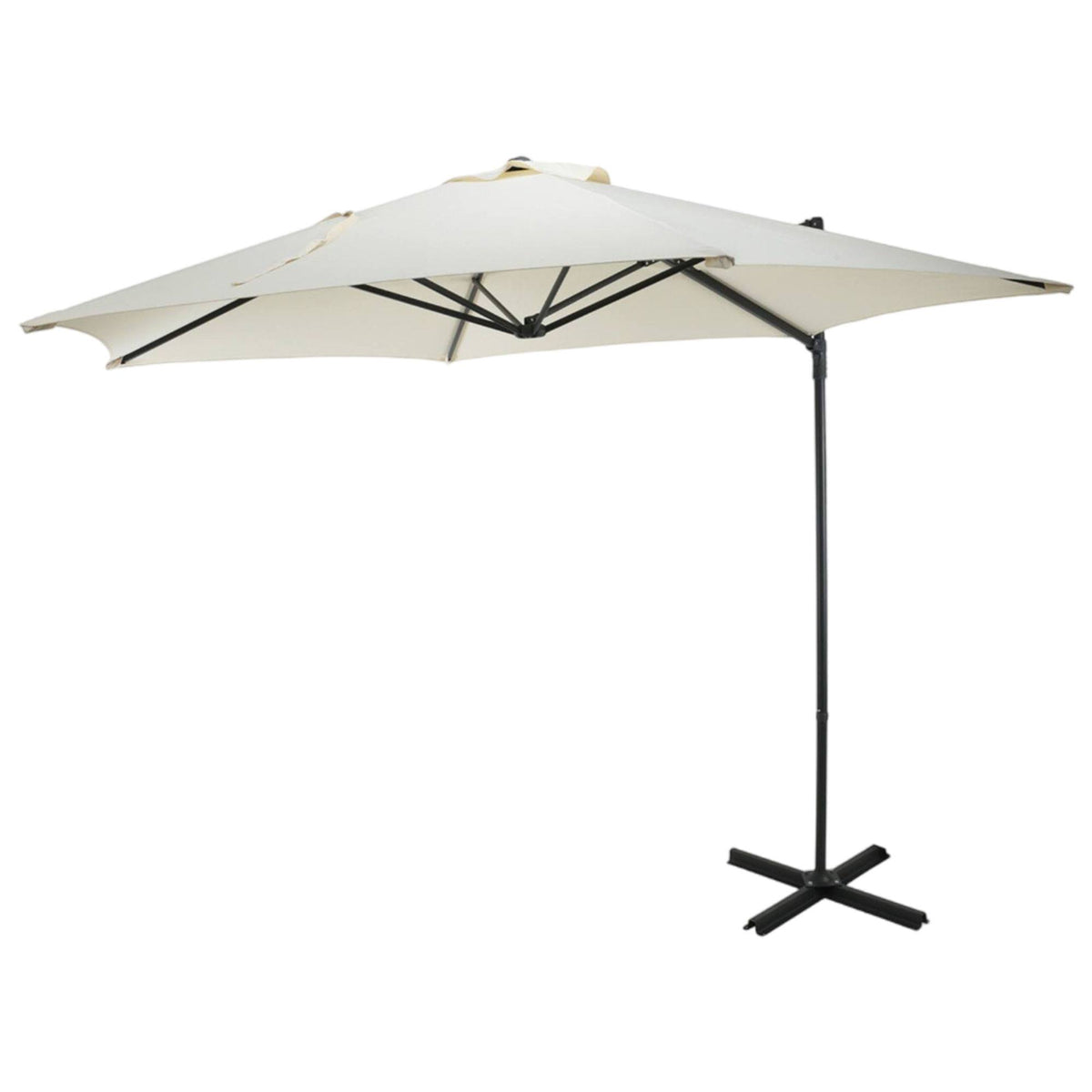 Sombrilla colgante Push Up Ø270cm color crema base acero