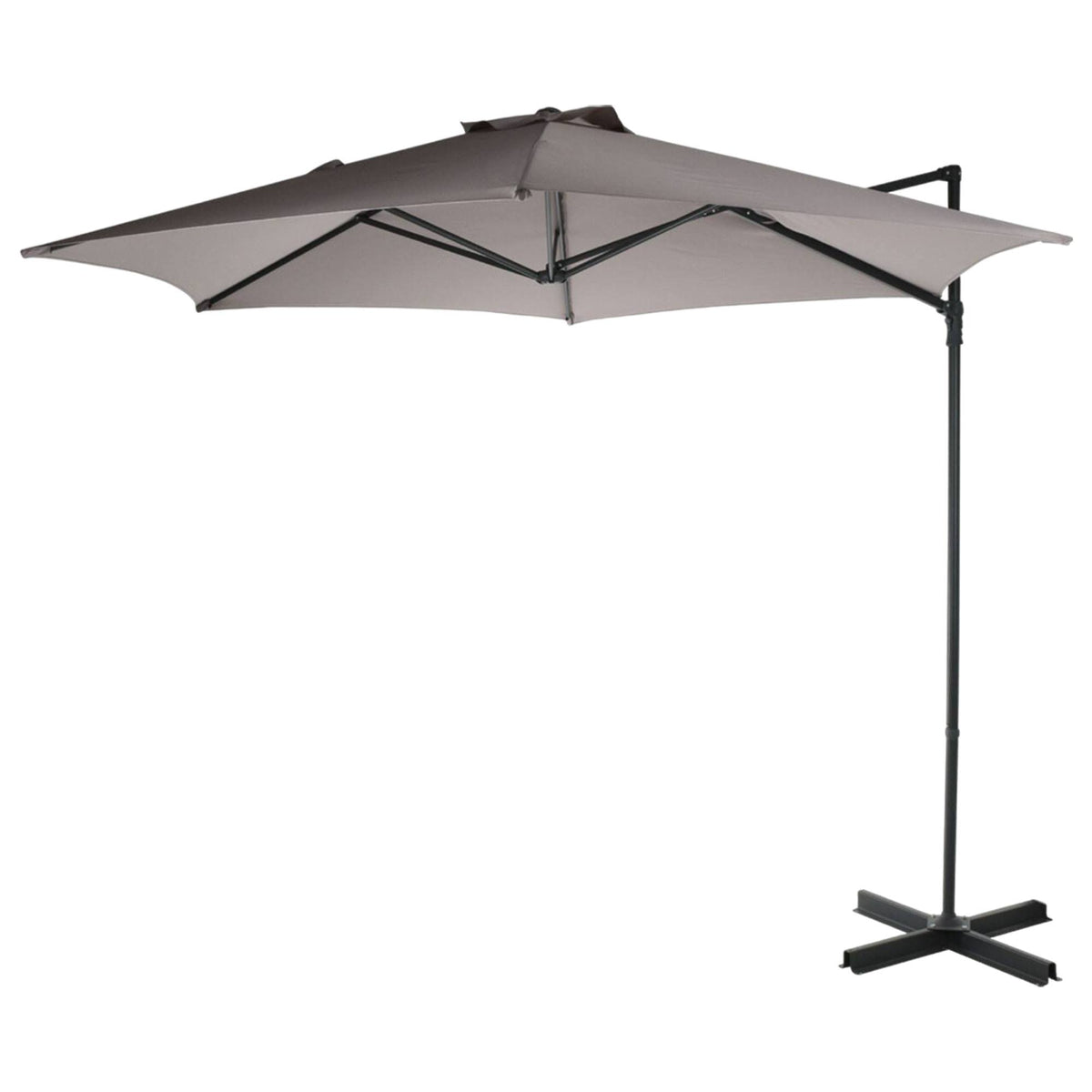 Sombrilla colgante Push Up Ø270cm color topo base acero