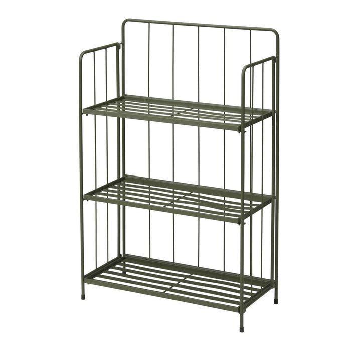 Jardinera 3 niveles metal verde plegable H.90cm