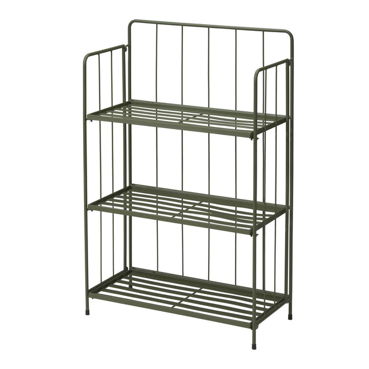 Jardinera 3 niveles metal verde plegable H.90cm