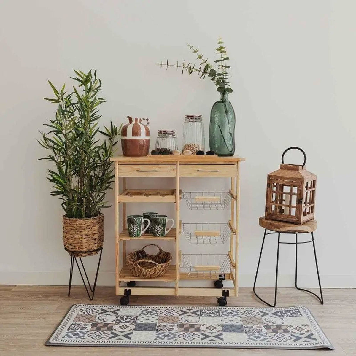 Planta artificial bambú en maceta H.90cm Ø40cm (4)