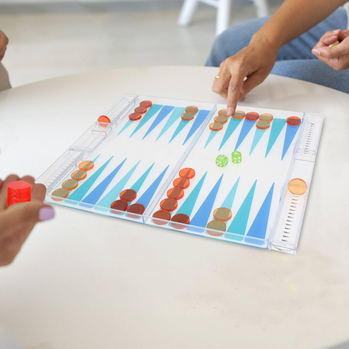 Juego de backgammon transparente (8)