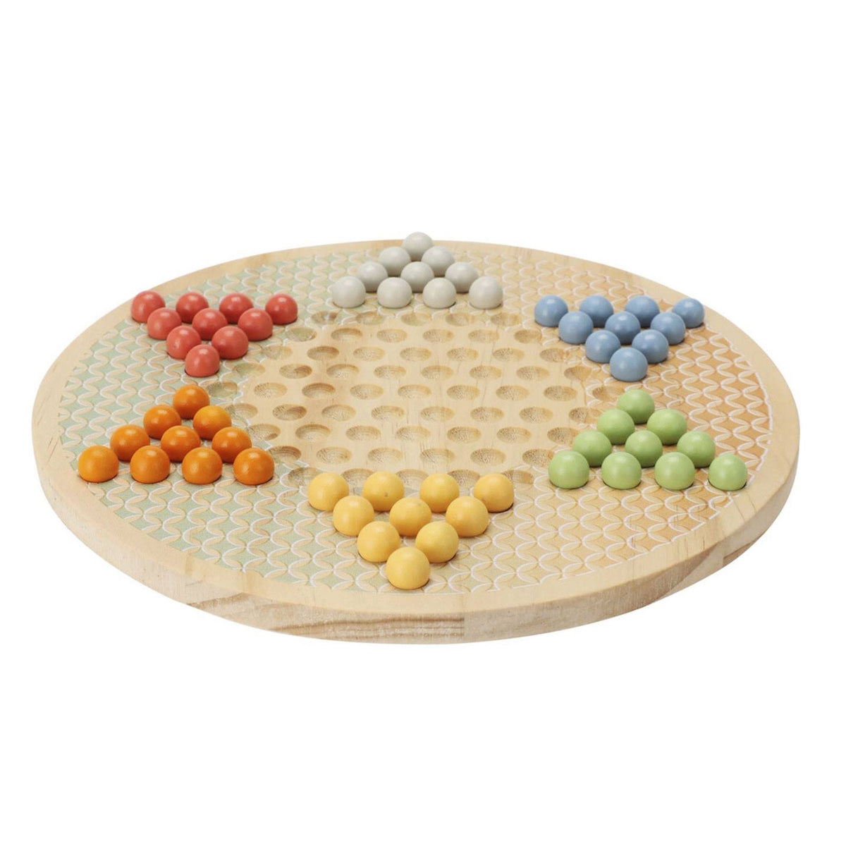 Juego China Solitario de madera con 6 colores