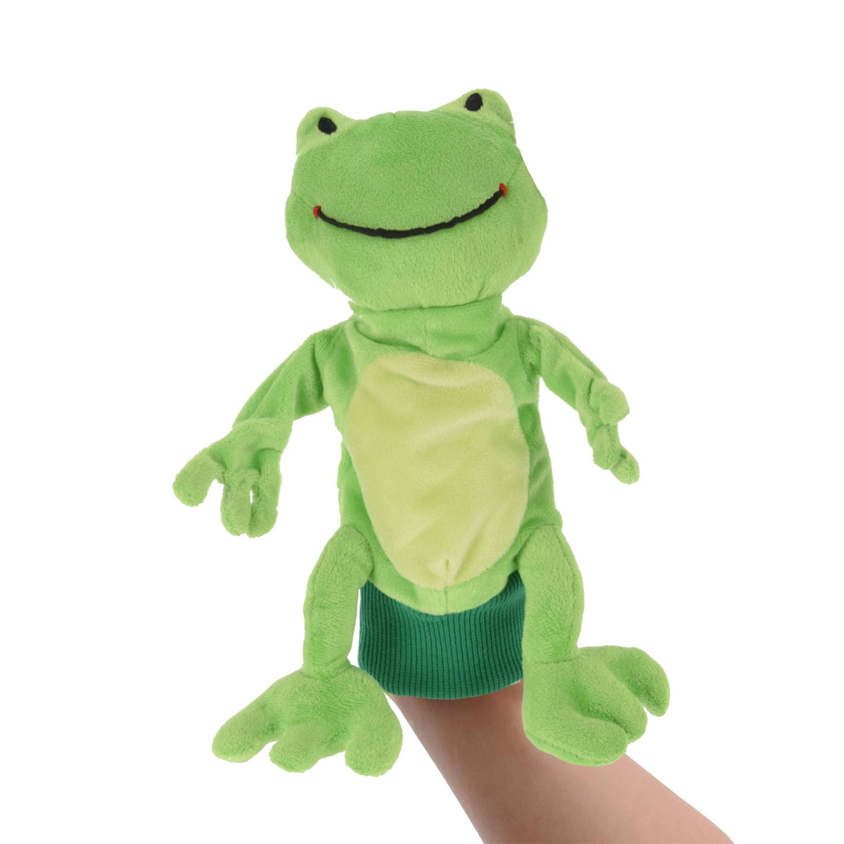 Peluche de mano diseño rana 26,5cm (3)