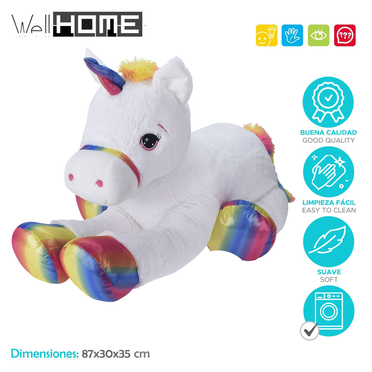 Peluche diseño unicornio 87cm (2)