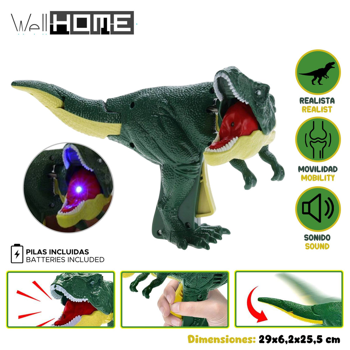 Juguete Dino Squeeze 29cm con sonido (2)