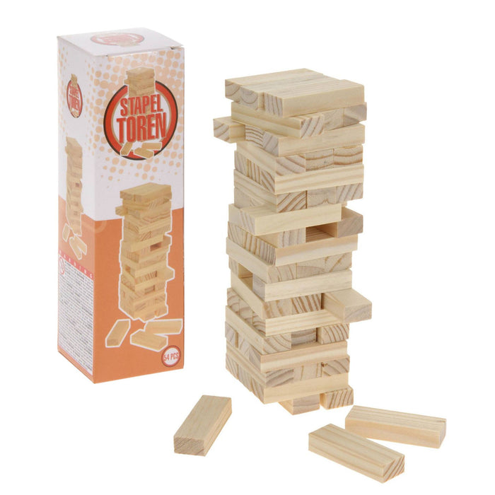 Juego torre apilable de madera 54 piezas