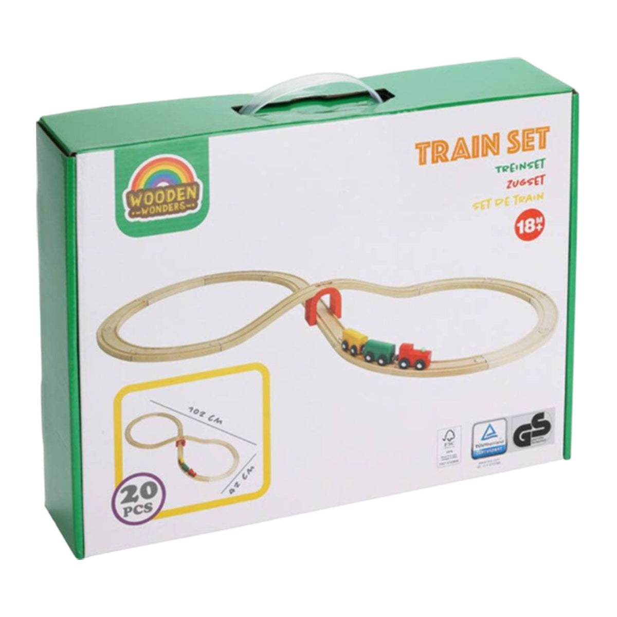 Juego tren de madera 20 piezas (3)