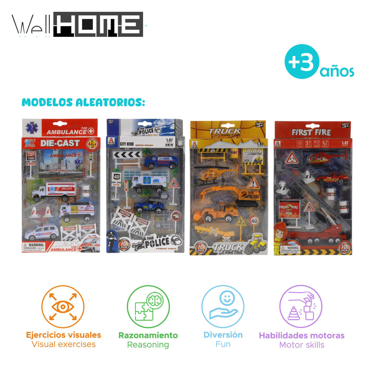 Juego coches de emergencia 4 temas aleatorios (2)