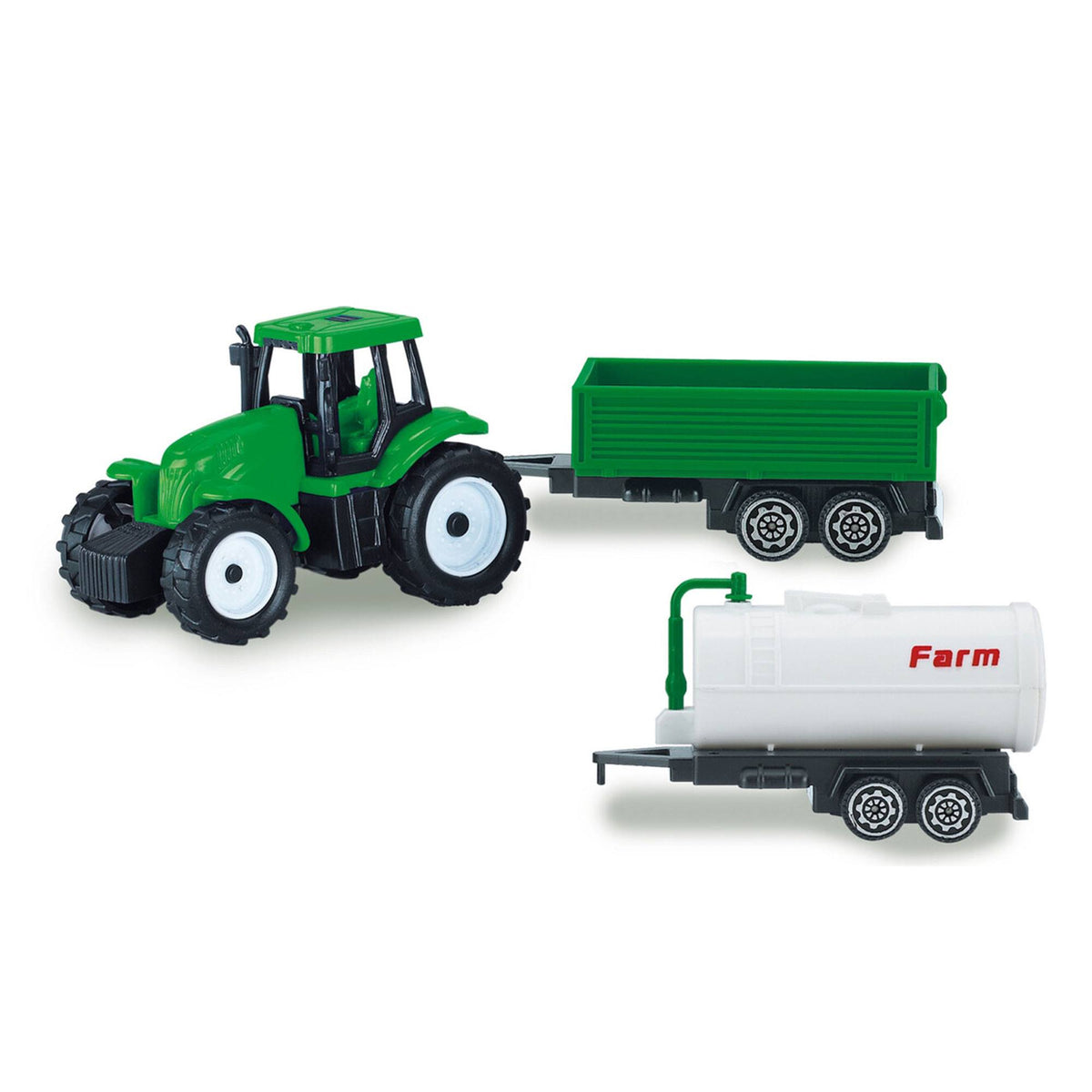 Tractor con 2 remolques de 27cm diseño aleatorio