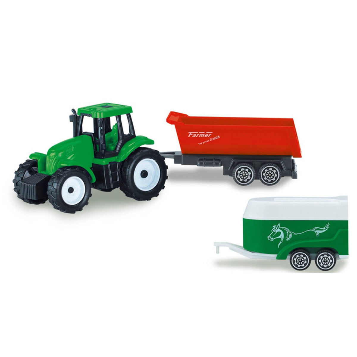 Tractor con 2 remolques de 27cm diseño aleatorio (4)