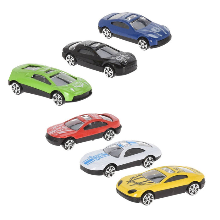Set 6 coches de juguete 10cm variedad de colores