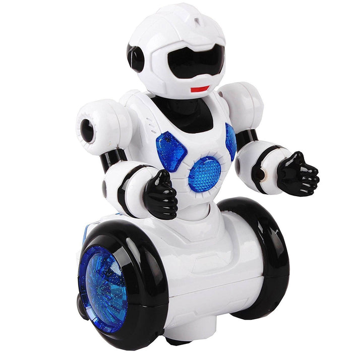 Robot de juguete H.22cm color blanco con sonido y luces