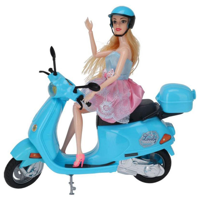 Juego muñecas con scooter color aleatorio