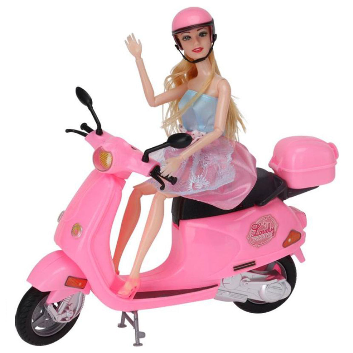 Juego muñecas con scooter color aleatorio (4)