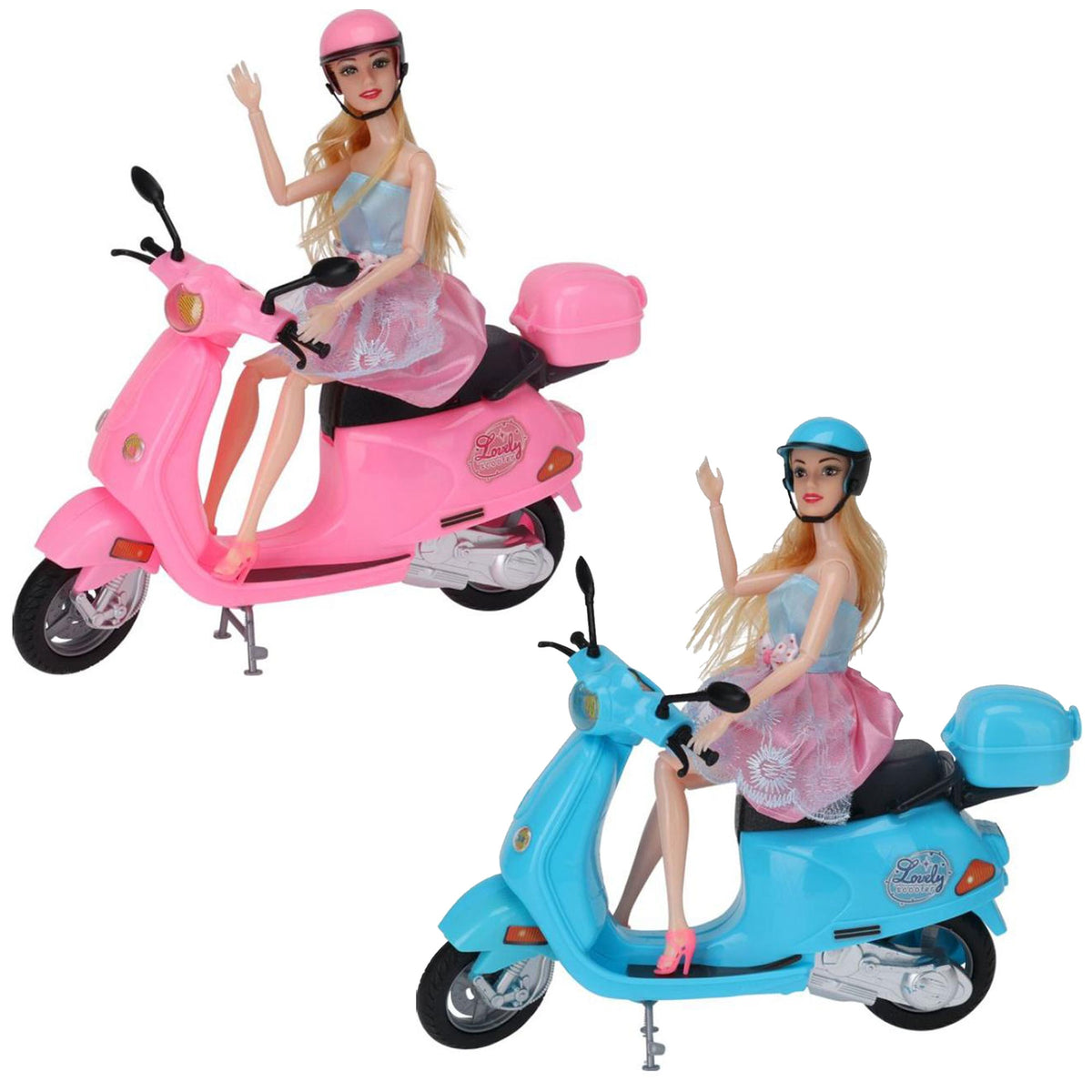 Juego muñecas con scooter color aleatorio (5)